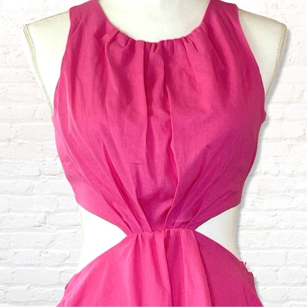 Mable Barbie Pink Cut Out Dress with Tiered Maxi Skirt Size Small Barbiecore - Picture 4 of 9